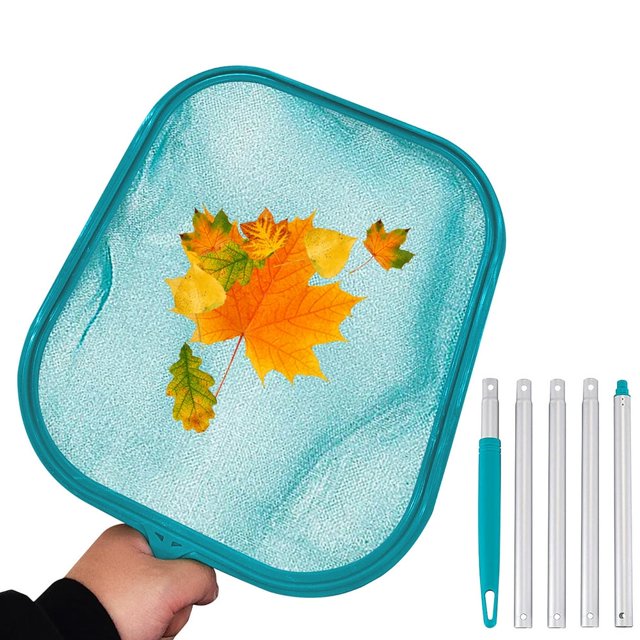 Pool Skimmer Net Pool Net with 5 Sections Detachable Pole 59” Pool Skimmer net for Above Ground & Inground Swimming Pools Pool Accessories and Supplies
