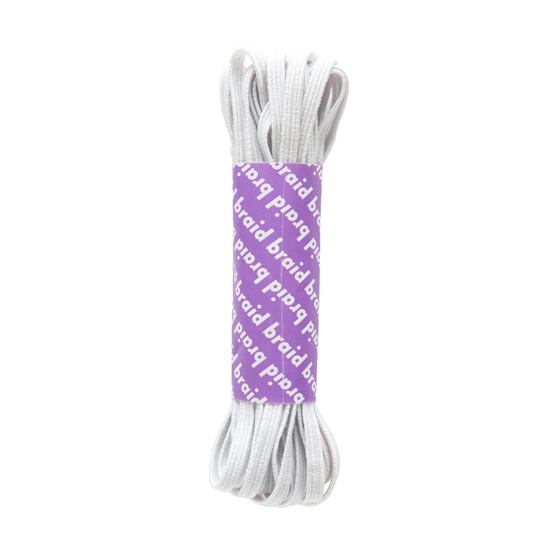 (5 pack) Hello Hobby Soft Stretch Braided Elastic, 0.12" x 4 yd, White