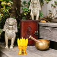 thumbnail image 3 of Electronic Lotus Lamp Tabletop Lotus Shaped Lamp for Buddhist Yellow Plastic Lighting 2Pcs, 3 of 3