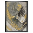 thumbnail image 1 of Designart Marbre Or et Noir II Art mural encadré, 1 of 3