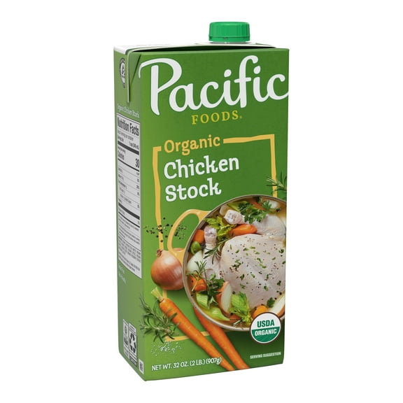 Pacific Foods Organic Chicken Stock 32 fl oz Pack of 4
