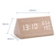 thumbnail image 2 of LED higrómetro despertador led reloj de madera triángulo electrónico reloj digital higrómetro de madera MFZFUKR BST3005819-2, 2 of 5