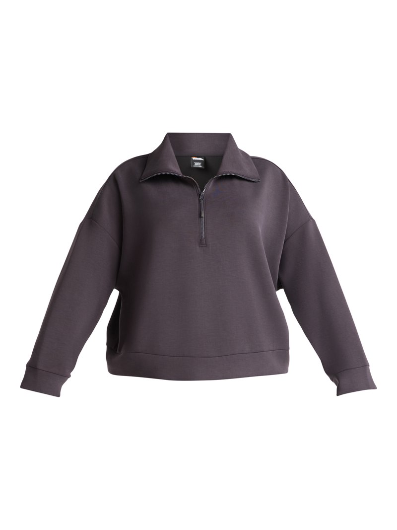 Avia Women's and Women's Plus ScubaKnit Quarter Zip Pullover