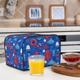thumbnail image 5 of KLL Nautical Animals Print 4 Slice Toaster Dust Covers Kitchen Small Appliance Cover with 2 Pockets,Can hold Jam Spreader Knife & Toaster Tongs (12.4 x 10.6 x 8.2), 5 of 6