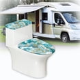 thumbnail image 6 of HELLHERO Marble 2 Pieces Adjustable Toilet Top Cover Set with Universal for Fits All Toilet Shapes, 6 of 8