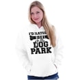 thumbnail image 4 of Rather Be Dog Park Pet Puppy Owner Unisex Plus Fleece Graphic Hoodie Brisco Brands 4X, 4 of 5