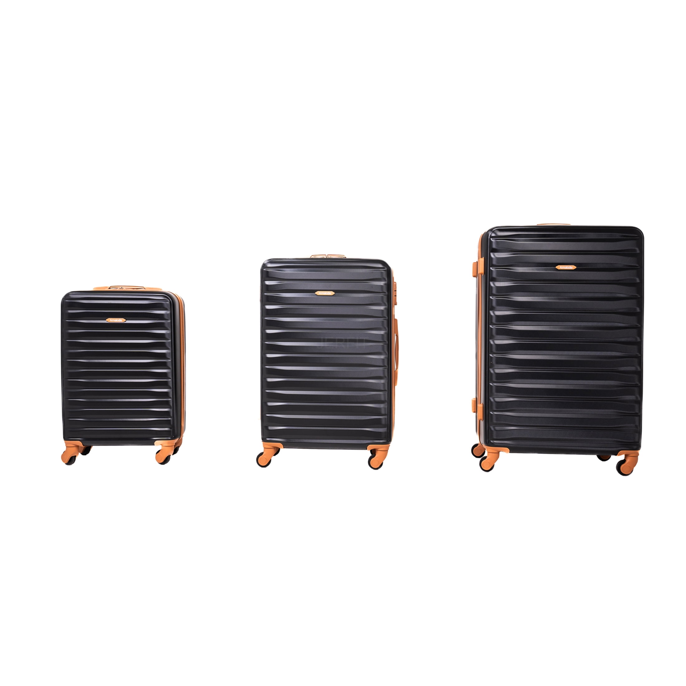 JERFIT ABS+PC Hardshell Luggage Set with TSA Lock, 8-Piece Spinner Suitcase Set Includes Carry-On, Checked Bag, Gym Bag & Storage Bags, Durable Lightweight Travel Luggage for Men Women