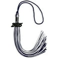 thumbnail image 2 of Endea Graduation Navy Blue/White Mixed Color Graduation Tassel with Black Date Drop, 2 of 10