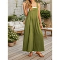 thumbnail image 6 of Cueply Women's Overalls Jumpsuits Casual Loose Adjustable Straps Wide Leg Long Pant with Pockets, 6 of 10