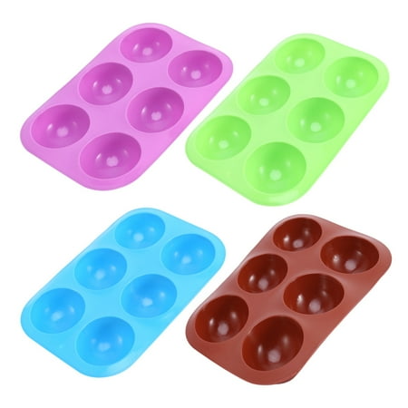 

4Packs Medium Semi Sphere Mold Baking Mold Half Sphere Silicone Soap Molds for Making Chocolate Cake Jelly