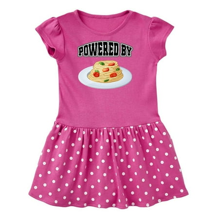 

Inktastic Powered by Spaghetti Gift Toddler Girl Dress