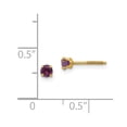 thumbnail image 3 of 14k Madi K 3mm Amethyst Earrings in 14k Yellow Gold, 3 of 3