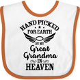 thumbnail image 3 of Inktastic Handpicked for Earth by My Great Grandma in Heaven Boys or Girls Baby Bib, 3 of 4
