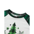 thumbnail image 6 of Spewahor (baby)Christmas Pajamas for Family Long Sleeve Tree Print Tops + Buffalo Plaid Pants Set Winter Sleepwear, 6 of 10