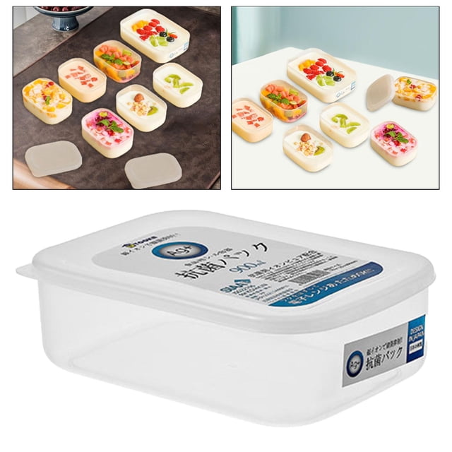 Contenedor de preparación de comidas, contenedores de durante la noche, contenedores de almacenamiento transparentes y a prueba de fugas para el 900ml perfecl Estuche de almacenamiento para refrigerador