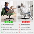 thumbnail image 4 of Nexthro Criss Cross Chair,Cross Legged Chair with Wheels and Arms,27" Wide Seat Office Desk Chair with Flipable Back Cushion,Mid Back Beige Swivel Chair for Home Office,Bedroom Vanity(Green), 4 of 6