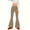 Khaki, variant on Juslio Women Pants High Elastic Leggings Workout Sporty Yoga Pants High Waist Comfortable Flare Leg Pants