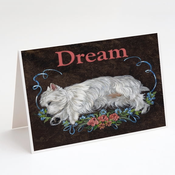 Westie Dream Greeting Cards and Envelopes Pack of 8