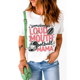 thumbnail image 4 of Women's Somebody's Loud Mouth Football Mama T Shirt, Funny Football Mom Graphic Tee, Game Day Shirt for Moms, Football Season Shirt, Proud Football Mama Gift, 4 of 4