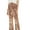 Pink, variant on Women's Stretch Waist Sparkly Sequin Disco Flare Wide Leg Pants, Silver, Large