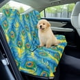 thumbnail image 2 of Drydeepin Peacock Feather Car Back Seat Cover, Rear Bench Seat Towel Cover for Truck SUV Van Sedan, Saddle Blanket After Gym Workout Hiking, Car Accessories, 2 of 7