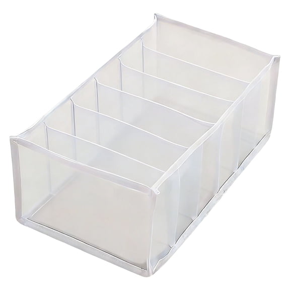 Wardrobe Clothes Organizer – 6 Grids Foldable Mesh Drawer Organizer for Jeans, Underwear, T-Shirts, Socks, and More, Washable Closet Storage Box for Closet & Drawer Organization, M