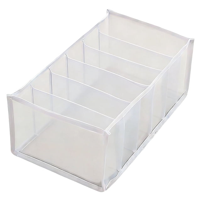 Closet Drawer Organizer Mesh Separation Box for Clothes Storage, Washable Wardrobe Organizer with Compartments for Jeans, Foldable Clothes Storage Box for Bedroom Drawer Organization