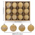 thumbnail image 2 of AZXY Khaki Velvet Flocked Christmas Ornaments Balls Set, Indoor Décor, Christmas Tabletop Decor, Christmas Decorations Indoor, Glitter Christmas Tree Decorations Indoor,Christmas Ornaments for Tree, 2 of 6