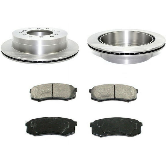 Rear Brake Pad and Rotor Kit - Compatible with 2003 - 2009 GX470 2004 2005 2006 2007 2008