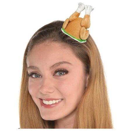 Mini Turkey Womens Adult Funny Cooked Food Holiday Costume Hairclip