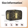 thumbnail image 5 of Kdxio Gold Spider On The Web Print Toaster Cover Bread Machine Cover Fits for Most Standard 2 Slice Toasters,Keep Toaster Free From Dust And Fingerprint Oven Dustproof Cover, 5 of 7