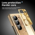 thumbnail image 5 of Dteck for Samsung Galaxy Z Fold 6 2024 Case with Built in Screen Protector, Aluminum Alloy Kickstand Case with Pen, Removable Hinge Protection Holder Full Body Protective Cover,Gold + Dark Gold, 5 of 7