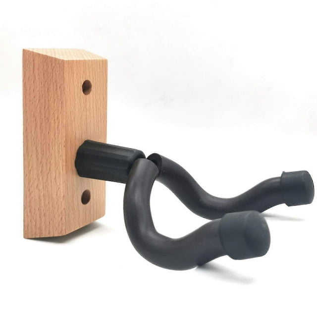 1 pcs Guitar Wall Mount, Black Walnut Wood Guitar Hanger, U-Shaped Guitar Wall Hanger Mount, Guitar Holder Hook Stand Wall for Acoustic, Electric Guit