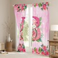 thumbnail image 3 of Homewish Girly Pink Monogrammed B Black Out Curtains for Women, Valentines Day Curtains Pack of 2 (42x63 Each), Spring Garden Rose Bedroom Curtains, Curtains Blackout Home Decor, 3 of 6