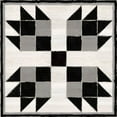 thumbnail image 2 of Reed, Tara 15x15 Gold Ornate Wood Framed with Double Matting Museum Art Print Titled - Black  and White Quilt Block VII, 2 of 4