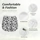thumbnail image 4 of Balery Black White Halloween Pantalones cortos deportivos para mujer con forro y dos bolsillos, elásticos, para entrenamiento, gimnasio, yoga-Medium, 4 of 7