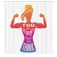 thumbnail image 2 of Ambesonne Saying Shower Curtain, Fitness Strong Woman, 69"Wx70"L, Multicolor, 2 of 4