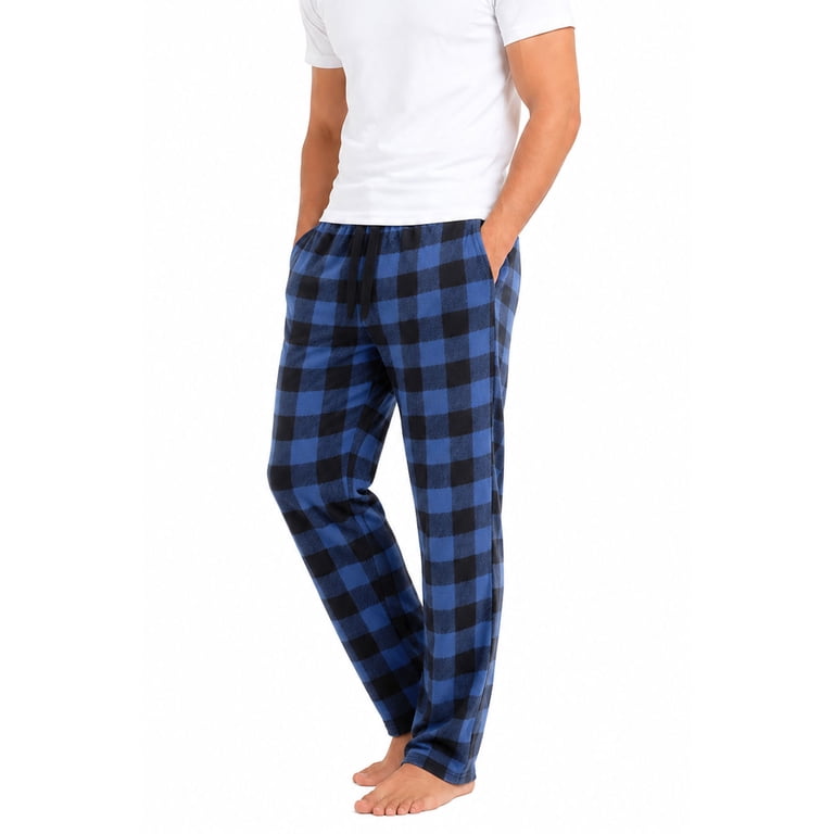 SMNDY Men's Fleece Pajama Pants, 3-Pack Plaid photo 3
