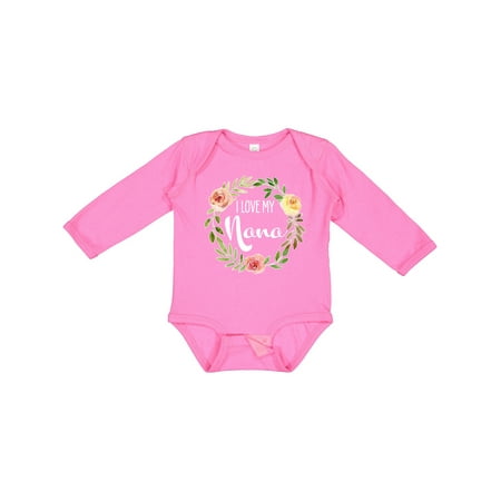 

Inktastic I Love My Nana- Flower Circle Gift Baby Boy or Baby Girl Long Sleeve Bodysuit