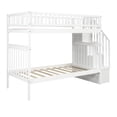 thumbnail image 4 of Stairway Bunk Beds Twin Over Twin with 4 Storage Shelves in The Steps and a Twin Trundle Teens Bedroom, Guest Room Furniture, 4 of 7