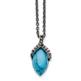thumbnail image 1 of Collier Antique en Acier Inoxydable Turquoise Simulé 18 Po, 1 of 3