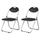 thumbnail image 4 of Costway Juego de 2 Sillas Plegables Portátiles, Sillas Plegables de Metal con Manijas de Transporte, Almohadillas Antideslizantes para los Pies, Sillas con Respaldo para Interior y Exterior, Negro, 4 of 4