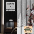 thumbnail image 3 of Grey Christmas Blackout Curtains for Bedroom/Living Room, Pinch Pleated Black Out Curtains, Snowman Snowflake Winter Birds Room Darkening Window Drapes with Hooks 2 Panels, 59"x70", 3 of 8
