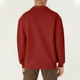 thumbnail image 3 of Zimjoy Quarter Zip Pullover Men Mock Neck Long Sleeve 1/4 Zipper Pullover Casual Henley Shirts for Men Lightweight Red Sweatshirt Fall Clothes, Wine 3XL, 3 of 6
