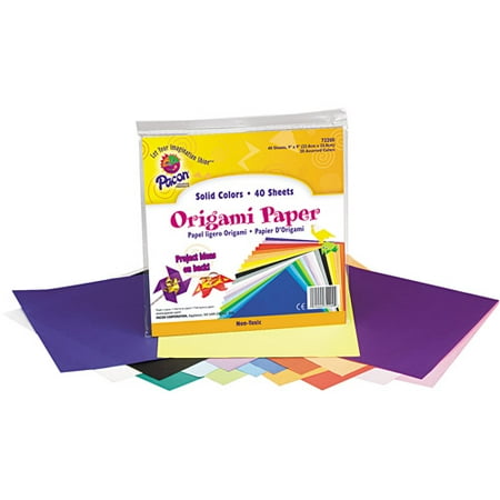 Pacon Origami Paper, 9 x 9, Assorted Bright Colors, 40 Sheets/Pack