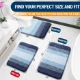 thumbnail image 2 of Buganda Microfiber Bathroom Rugs, 17"x47" Navy Blue Luxury Extra Soft and Absorbent Bath Mat, Non-Slip Plush Bath Carpet, 2 of 7