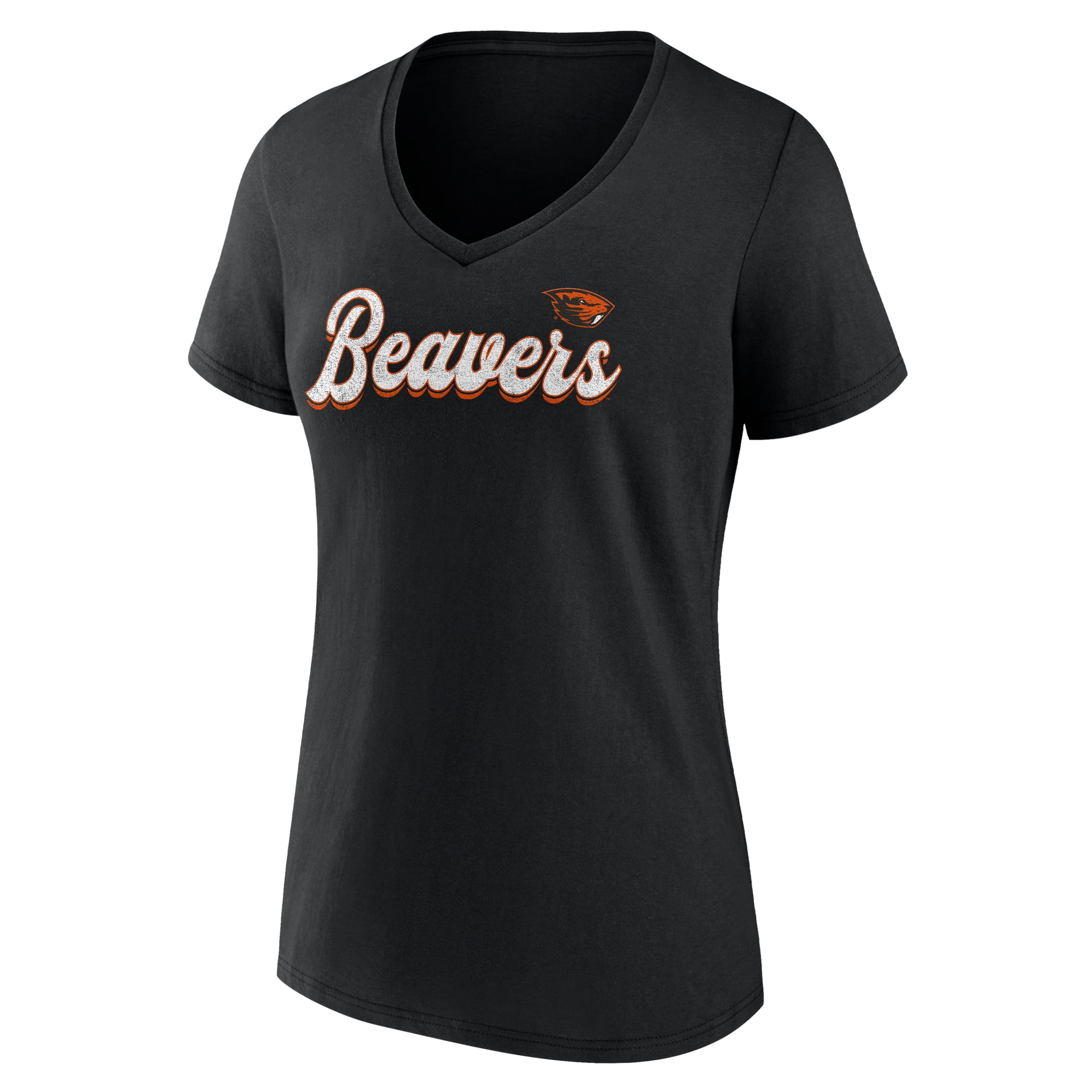 NCAA Oregon State Beavers Women's Cotton Black Short Sleeve T-Shirt