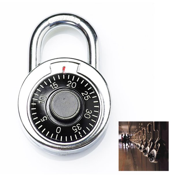 Combination Lock Dial Padlock Hardened Steel Locker Gym Bike School Travel Safe