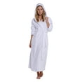 thumbnail image 3 of Turquaz Linen Super Soft Blush Plush Hooded Women's Robe (XX-Large / White), 3 of 4