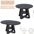 thumbnail image 3 of Round Dining Table Modern Extendable Dining Table with Removable Leaves for Kitchen, 3 of 9